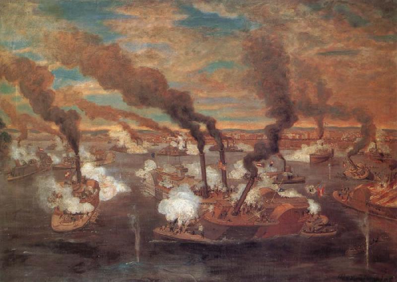 unknow artist The Great Naval Battle at Memphis